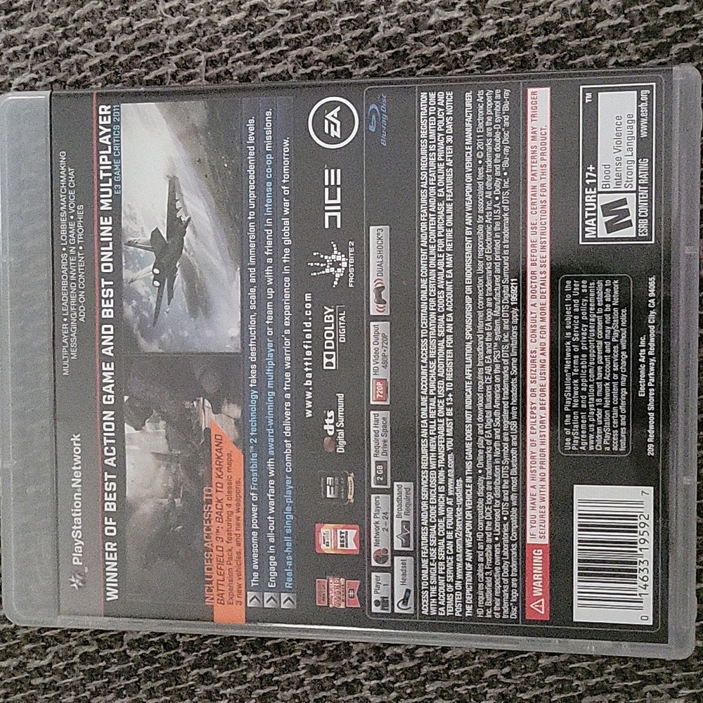 PS 3 GAMES COD MW3 BATTLEFIELD 3 LIMITED EDITION Video Games - Picture 3 of 12